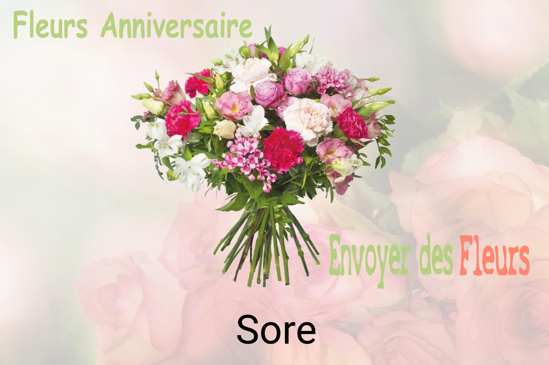 Bouquet de fleurs d’anniversaire livré à Sore